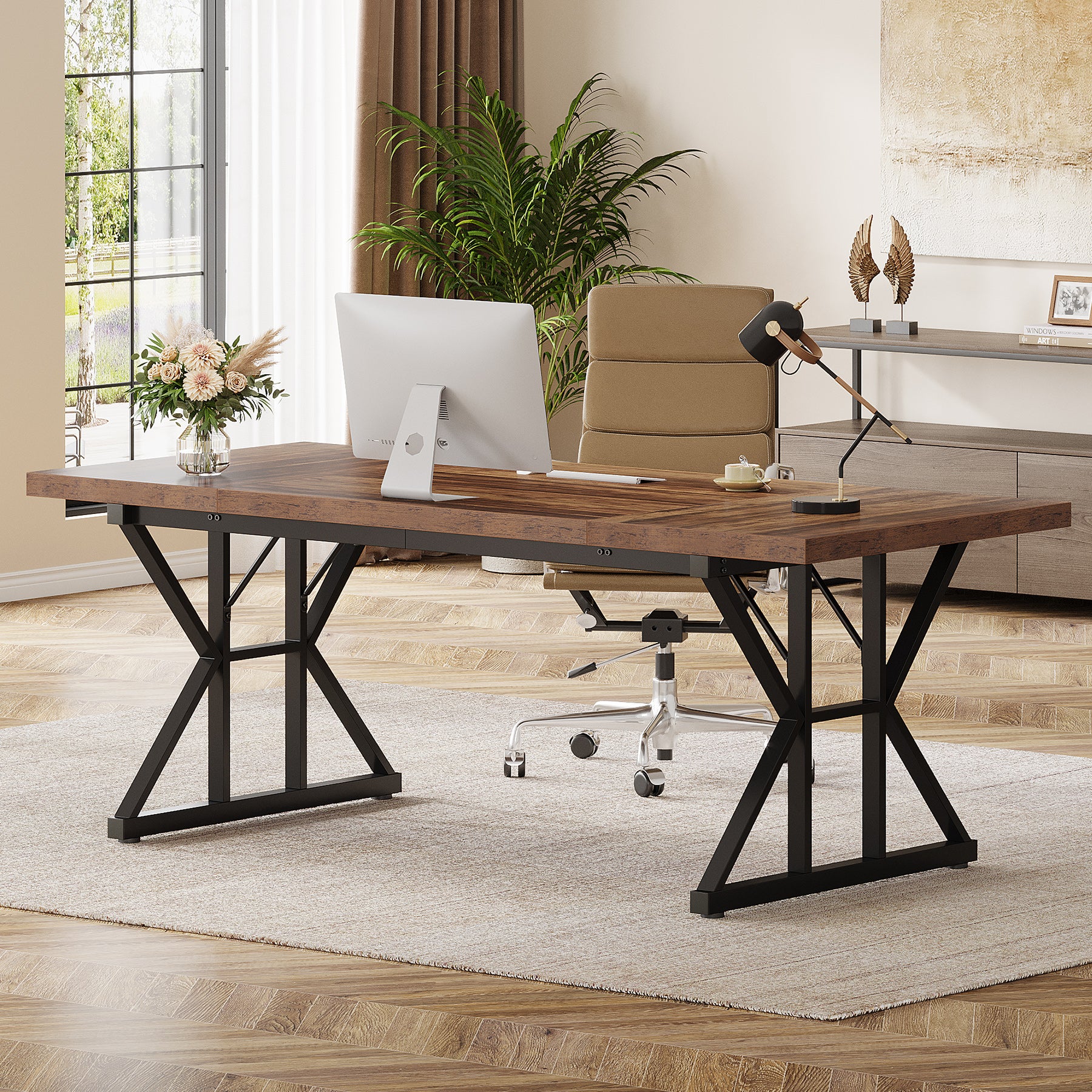 180cm Conference Table, Rectangle Meeting Room Table Executive Desk