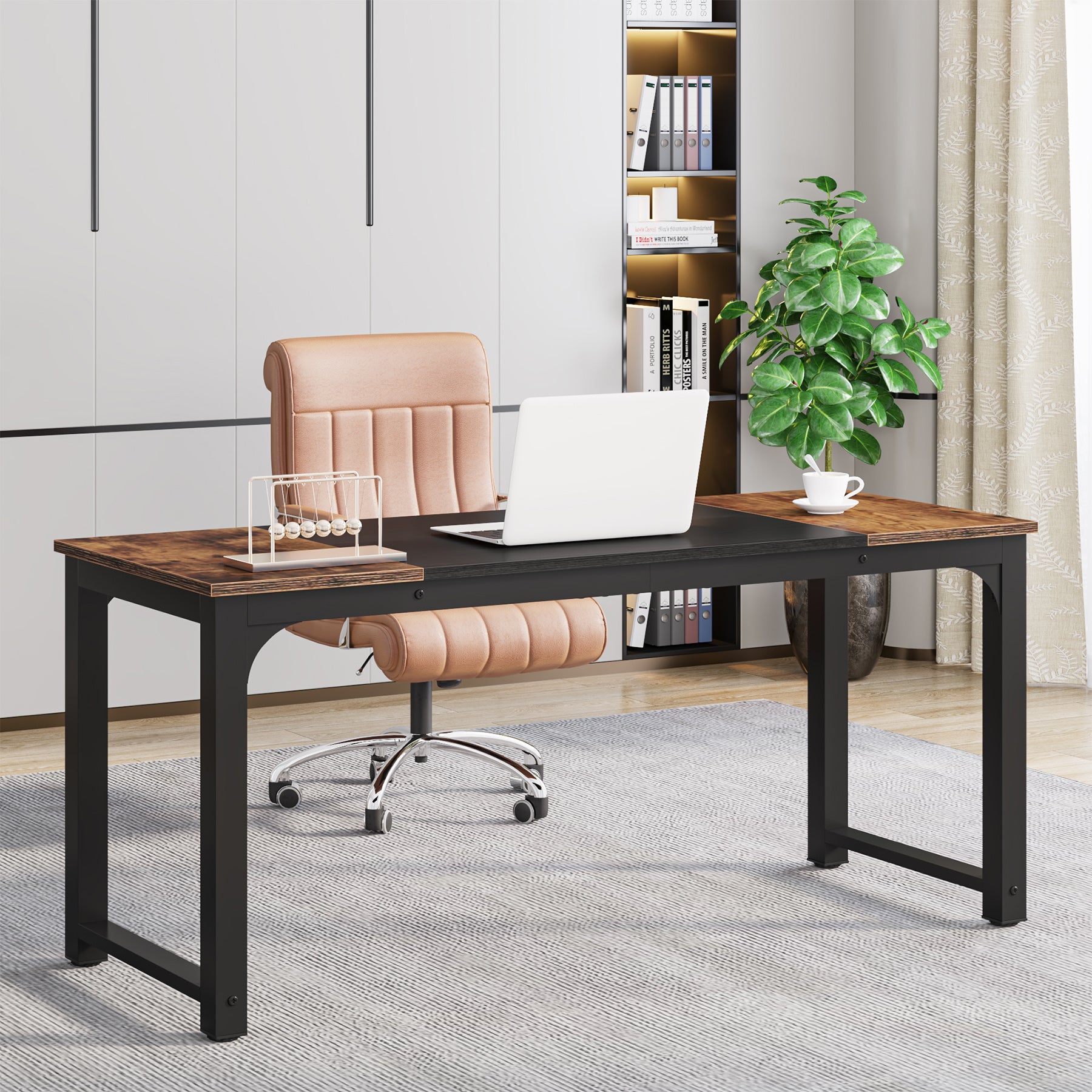 160 cm Executive Desk, Modern Office Computer Desk Writing Desk