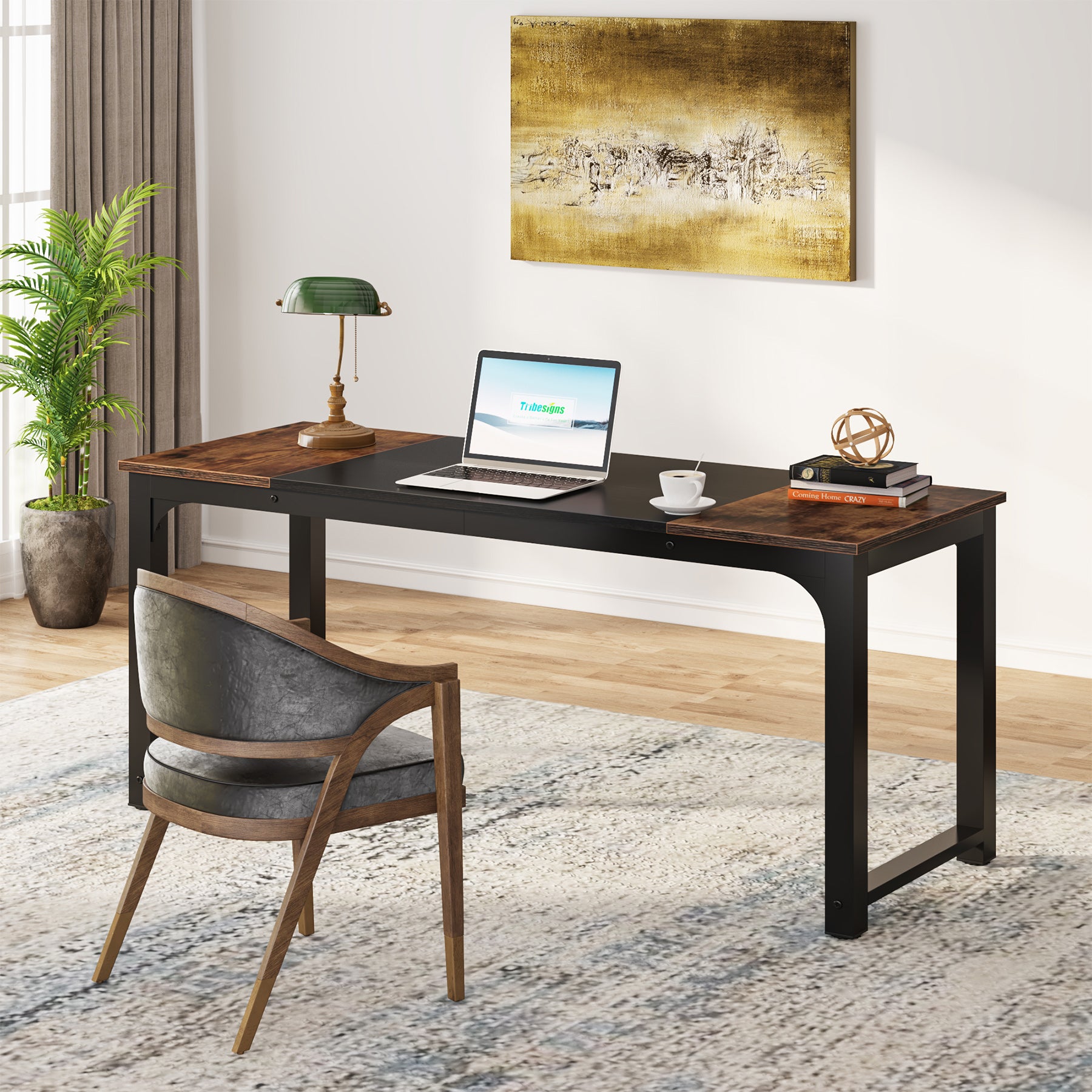 160 cm Executive Desk, Modern Office Computer Desk Writing Desk