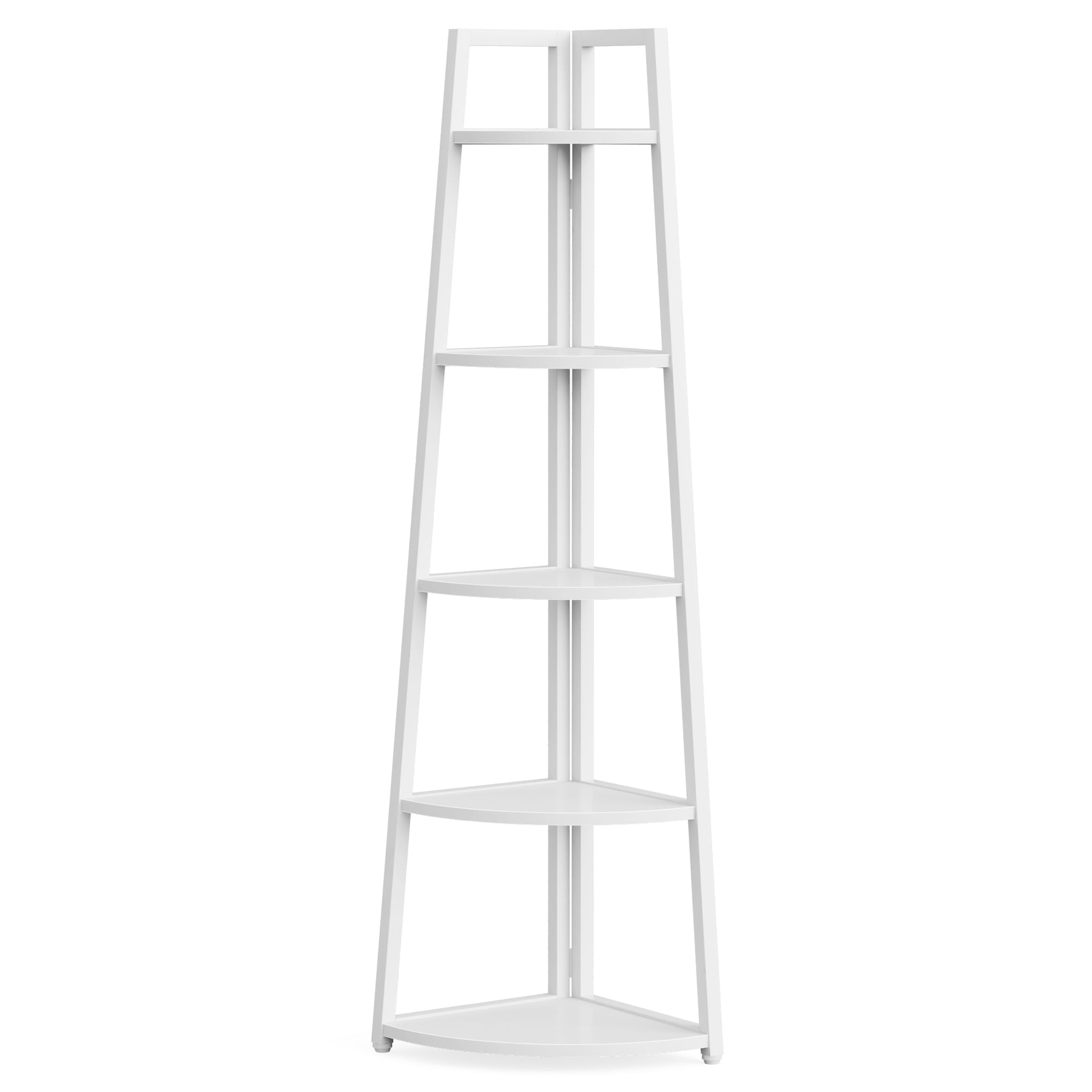 178cm Tall Corner Shelf, 5 Tier Industrial Corner Bookshelf for Living Room, Home Office