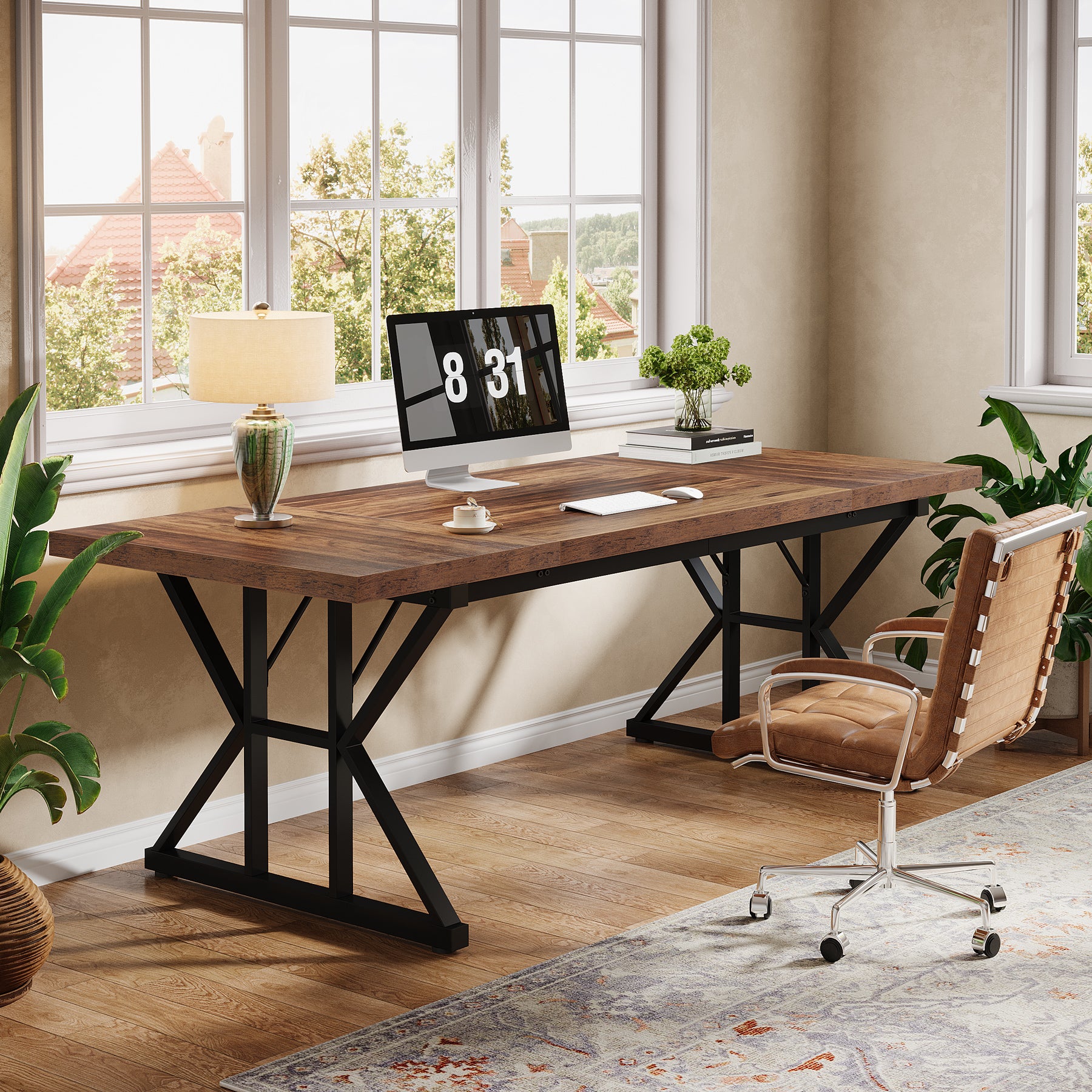 180cm Conference Table, Rectangle Meeting Room Table Executive Desk