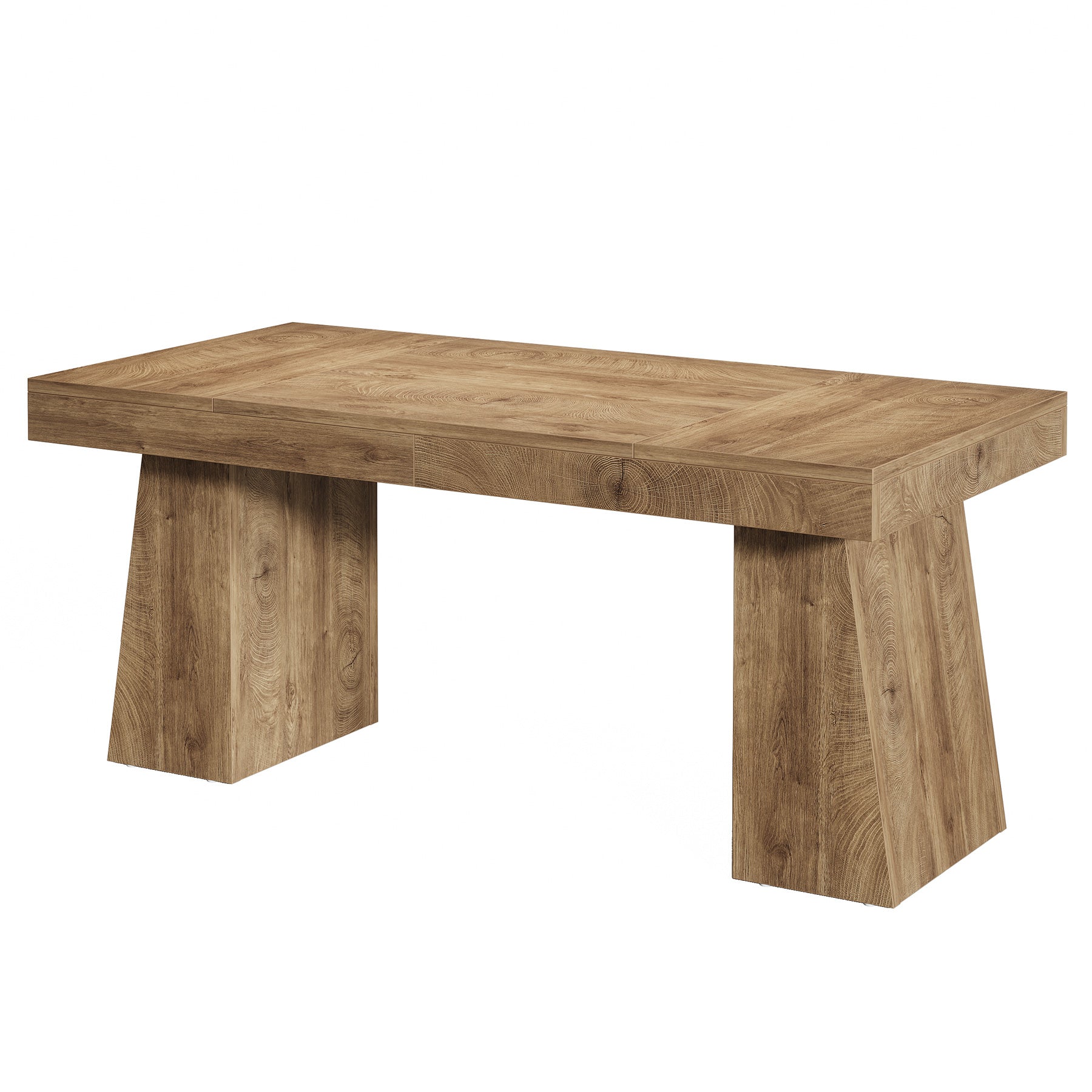 140cm Rectangular Dining Table for 4-6, Kitchen Dinner Table with Sturdy Legs