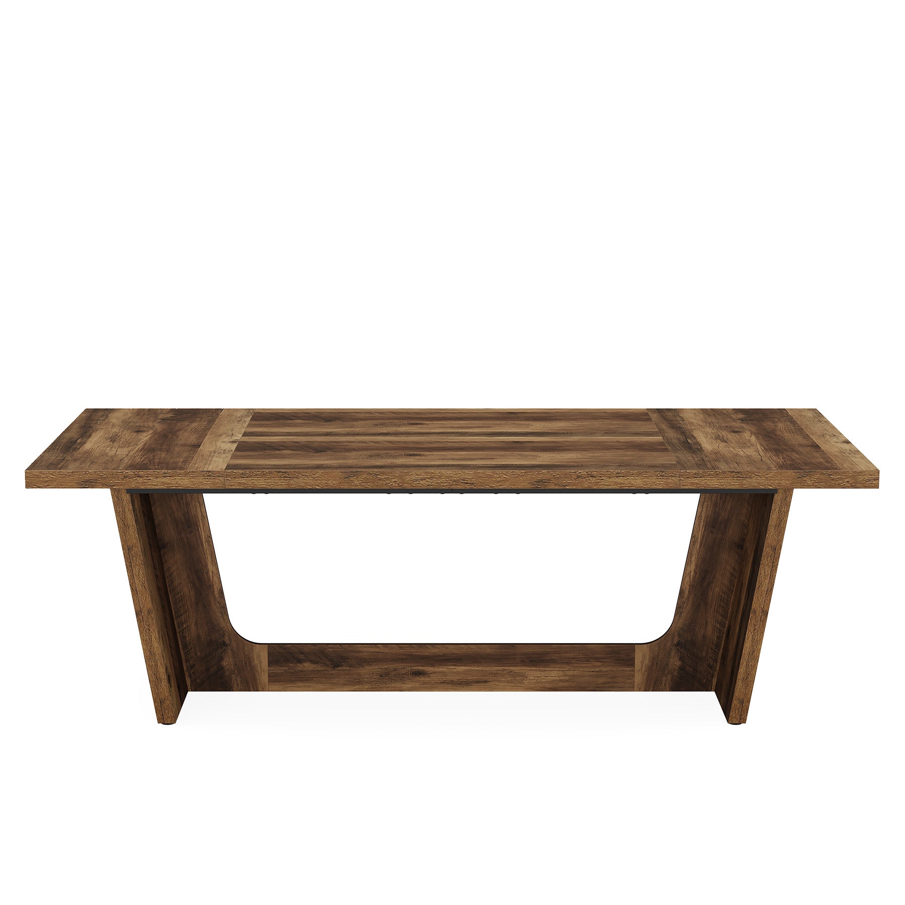 70.8" Executive Desk, Home Office Computer Desk with Solid Wooden Pedestal