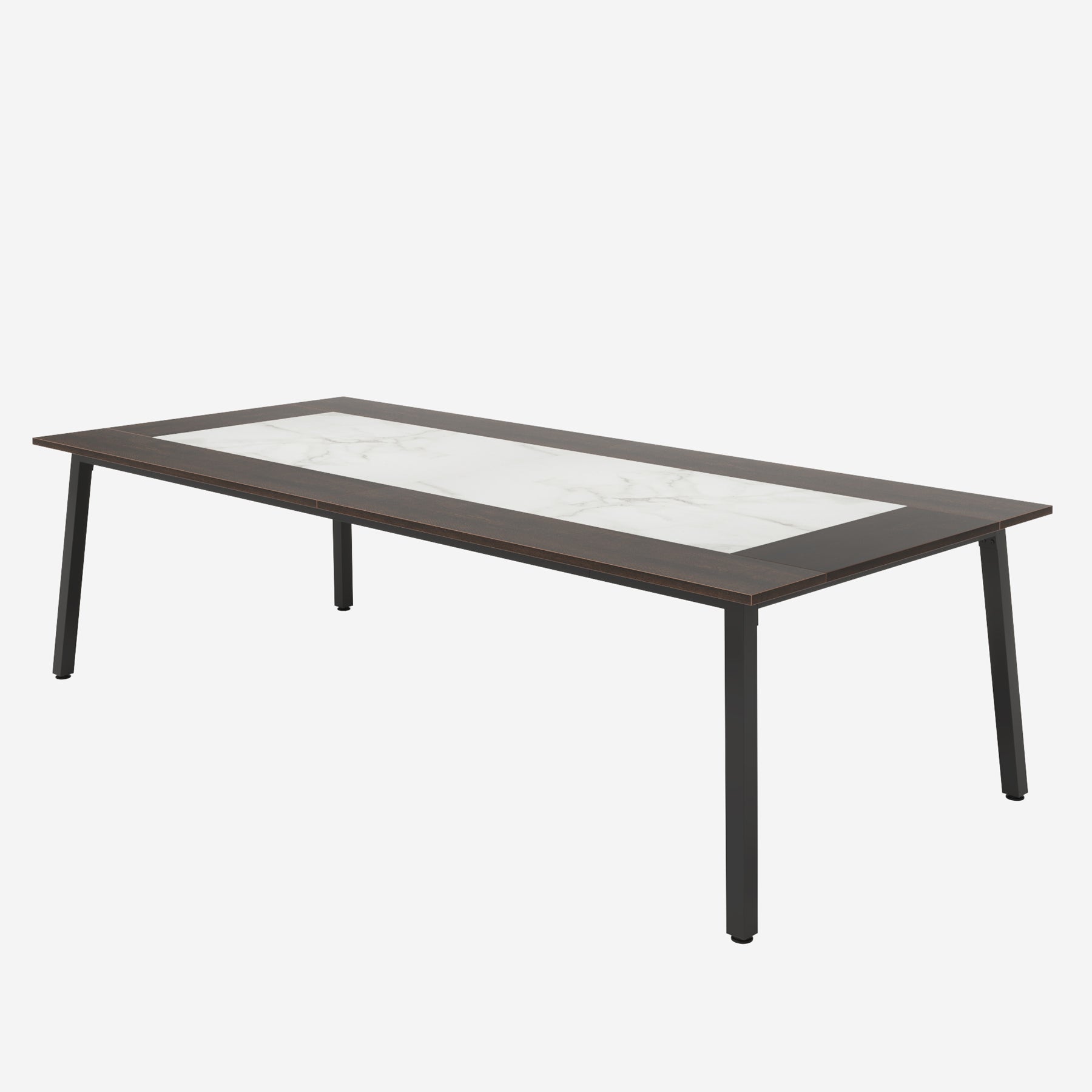 79" Conference Table, Rectangular Executive Desk with Metal Frame Tribesigns
