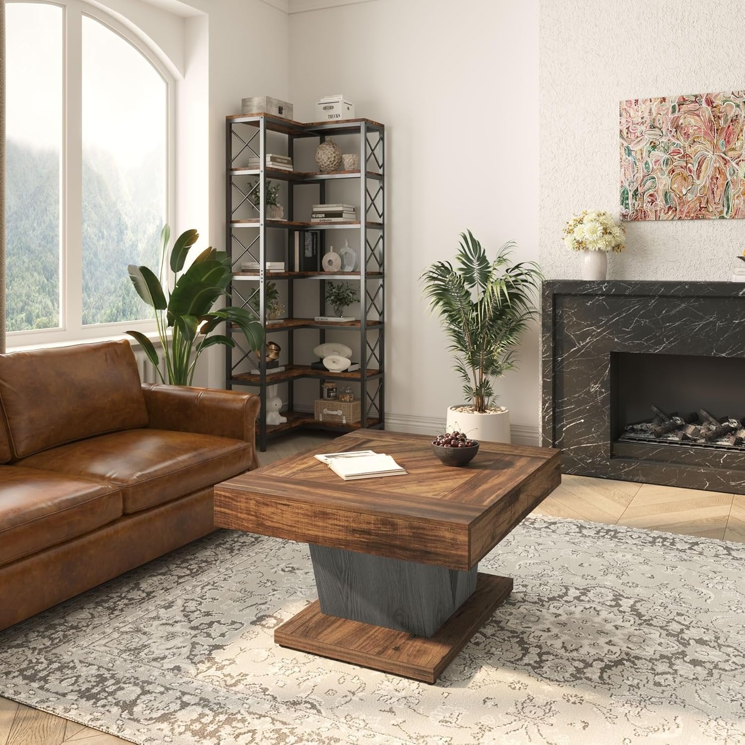 80cm Coffee Table, Square Centre Table Cocktail Tea Accent Table