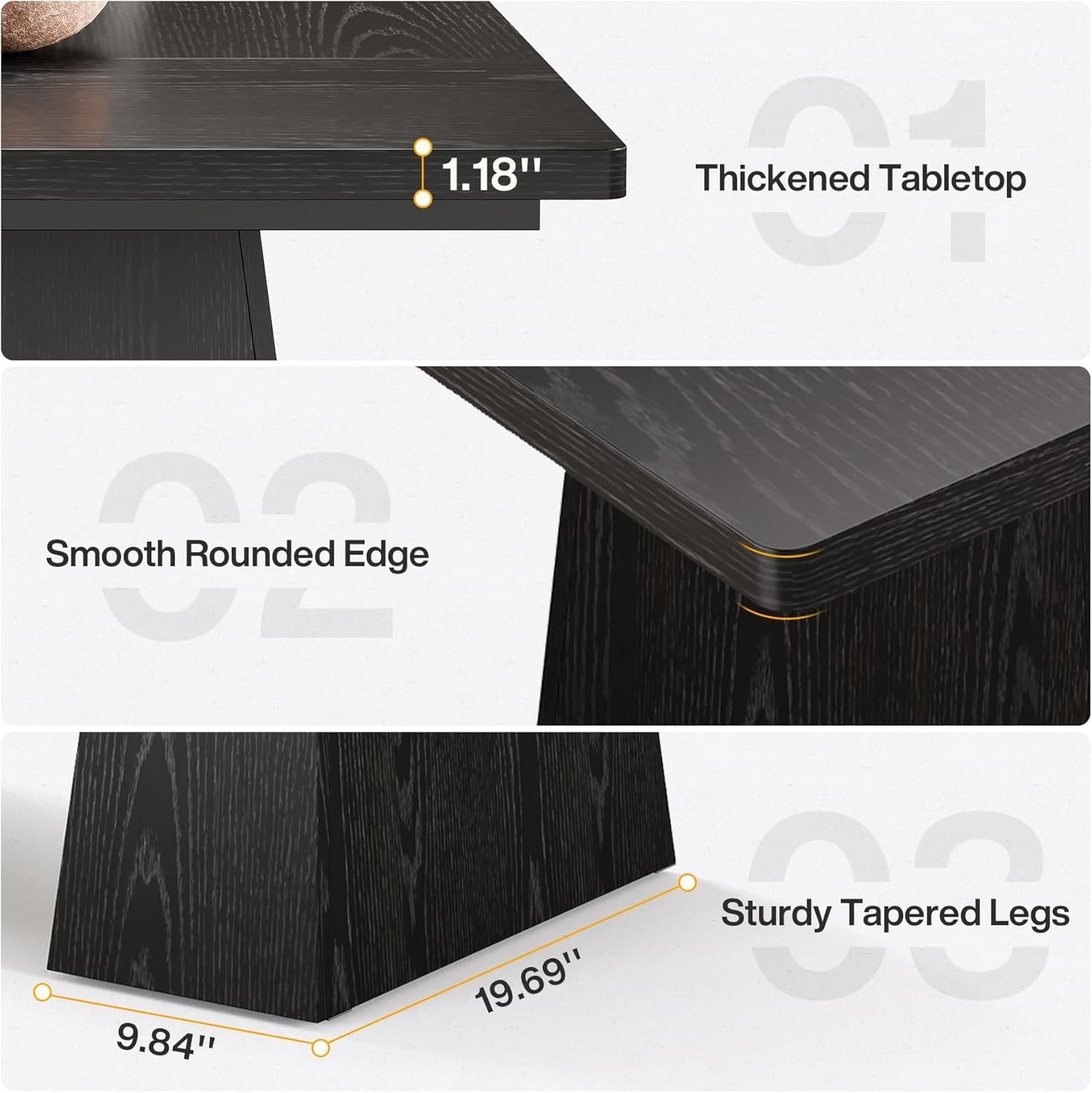 160cm Executive Desk, Modern Study Desk with Sturdy Pedestal for Home Office