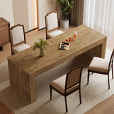 200 cm Dining Table, Rustic Brown Extra-Long Rectangular Kitchen Table 3
