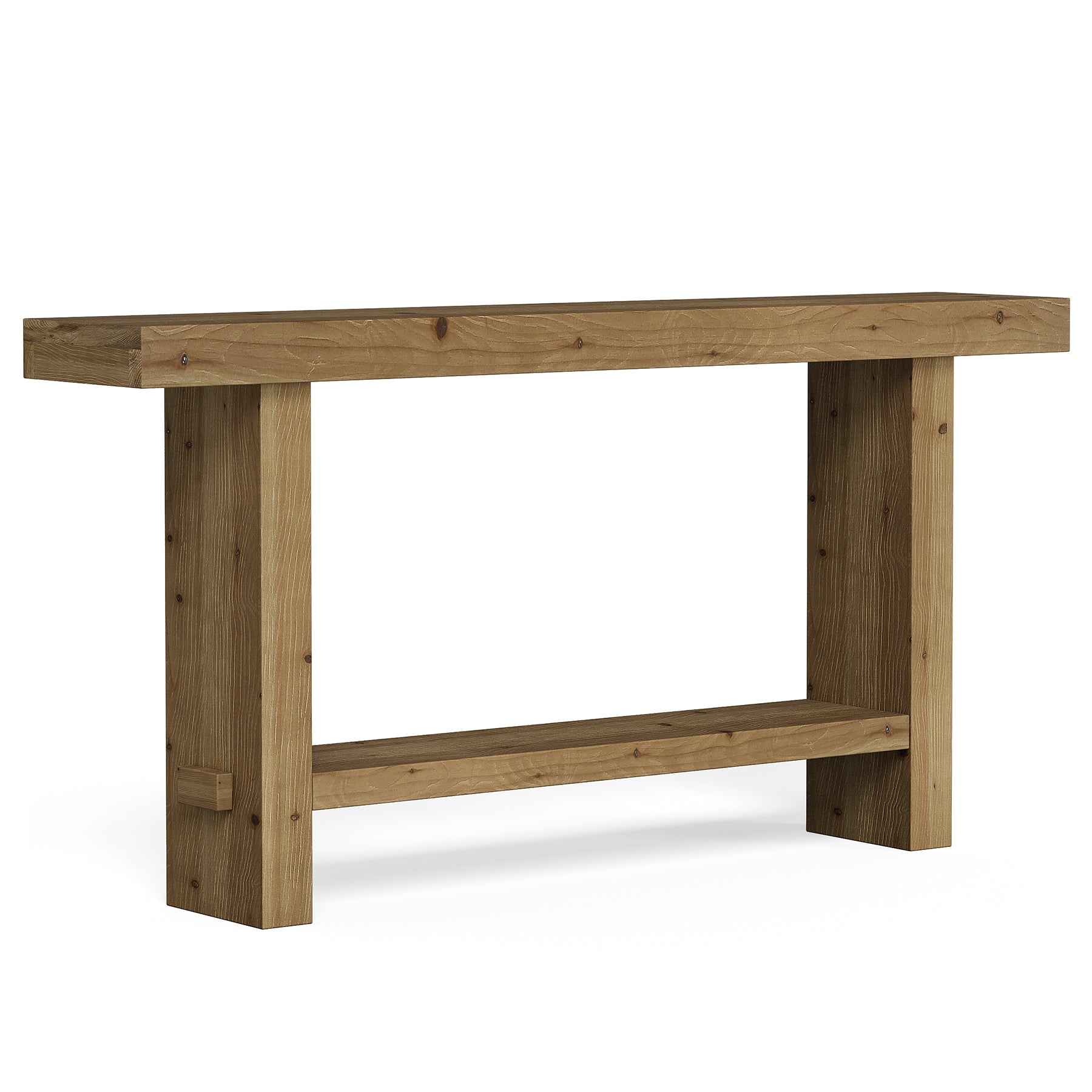 160cm Solid Wood Console Table, 2-Tier Narrow Farmhouse Entryway Table