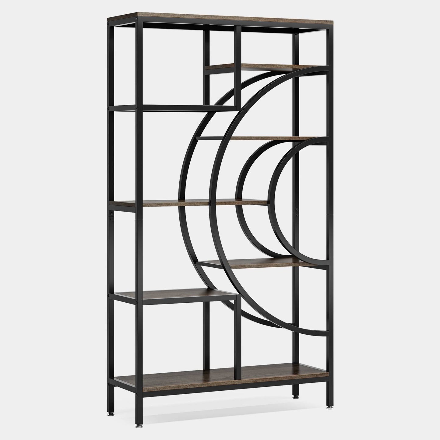 Tribesigns Bookshelf, 71" Geometric Bookcase, Industrial 8-Tiers Etagere Shelving Unit Tribesigns