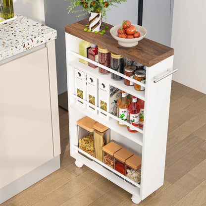Tribesigns Storage Cart, Slim Rolling Narrow Kitchen Cart for Small Place Tribesigns