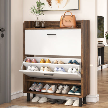 Tribesigns Shoe Storage Cabinet, 3-Tier Shoe Organizer Rack Tribesigns