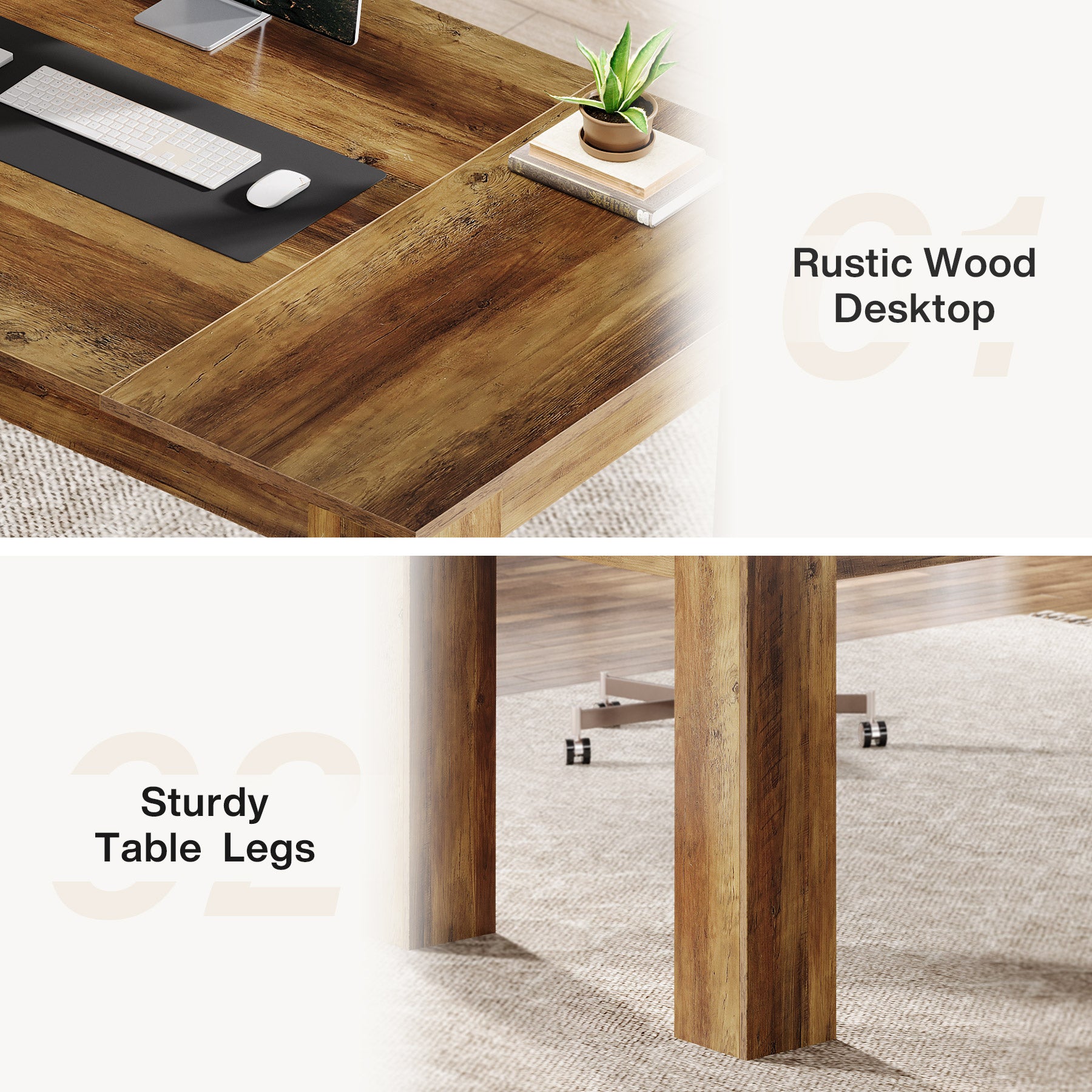 160cm Computer Desk, Executive Desk Office Writing Table Workstation