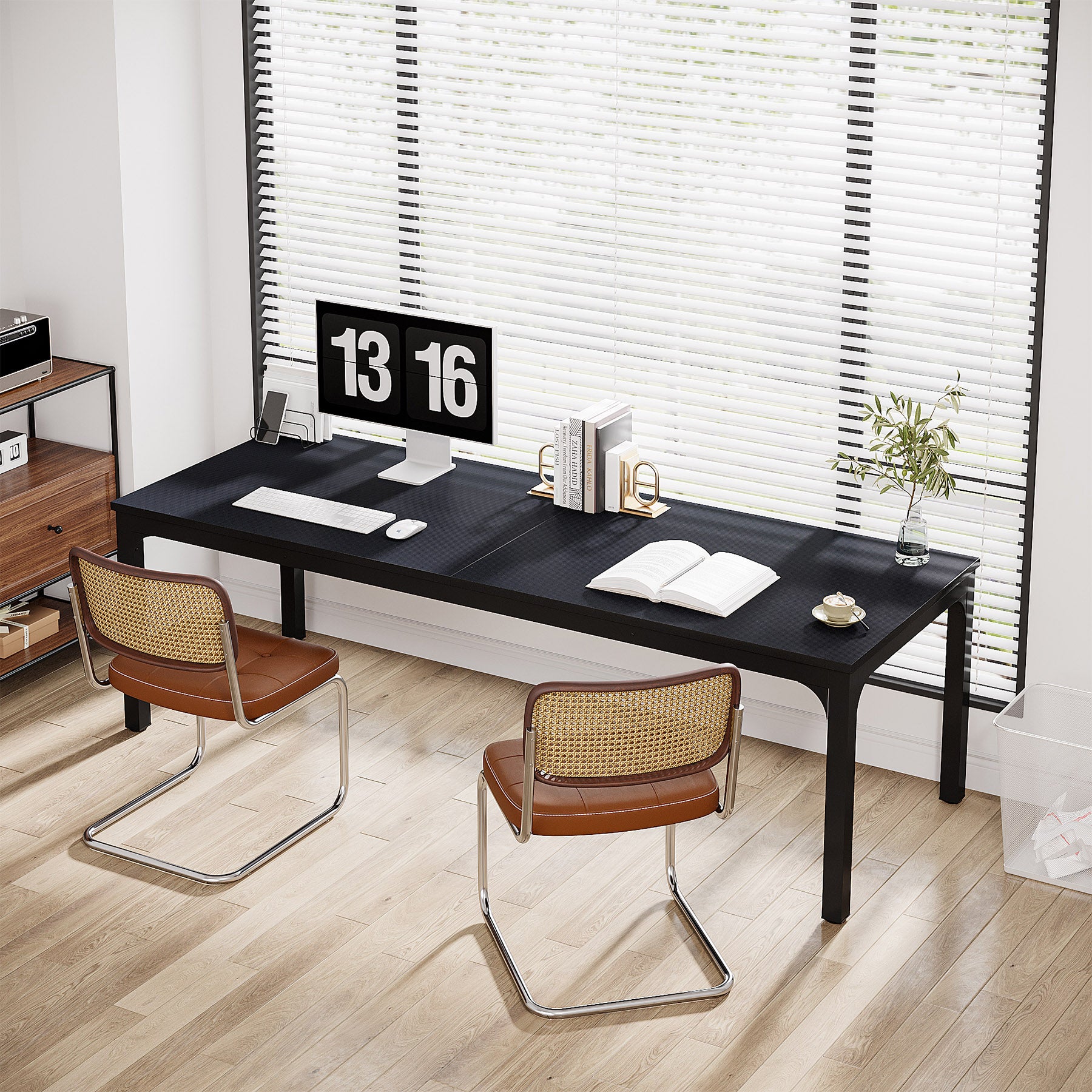 Rectangle Executive Desk, 200cm Computer Desk 6FT Conference Table