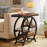 4 - Tier End Table, Small Side Table Snack Table with Storage Shelves Tribesigns 3