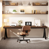 200 cm 2 Person Desk, Extra Long Rustic Computer Workstation 3