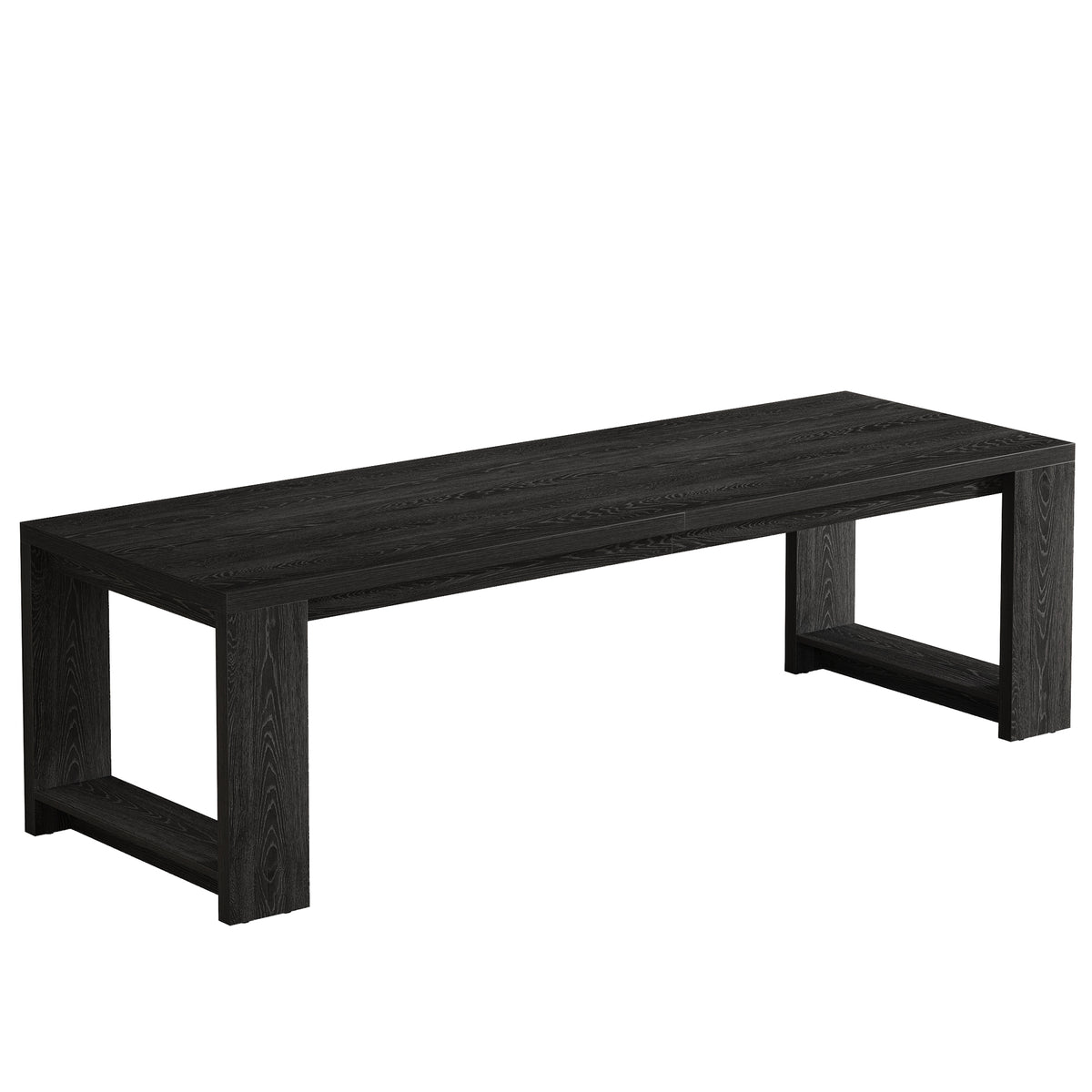 220 cm Desk for Two, Extra Long Double Office Desk with Oak Finish