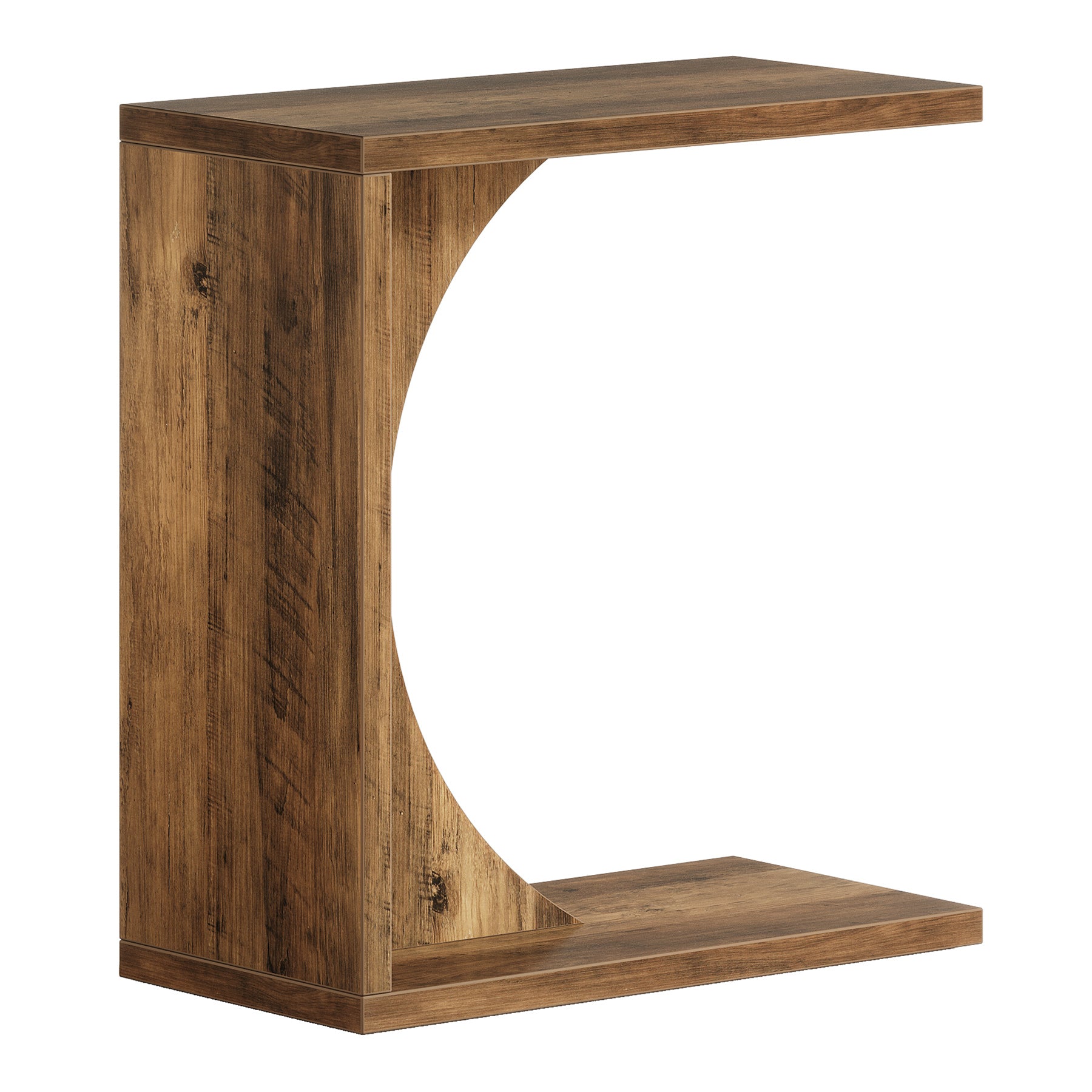 C-Shaped Side Table for Sofa, Small End Table for Living Room & Bedroom