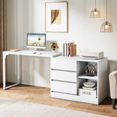 Reversible L-Shaped Computer Desk with Drawers & Storage, Corner Office Desk 3