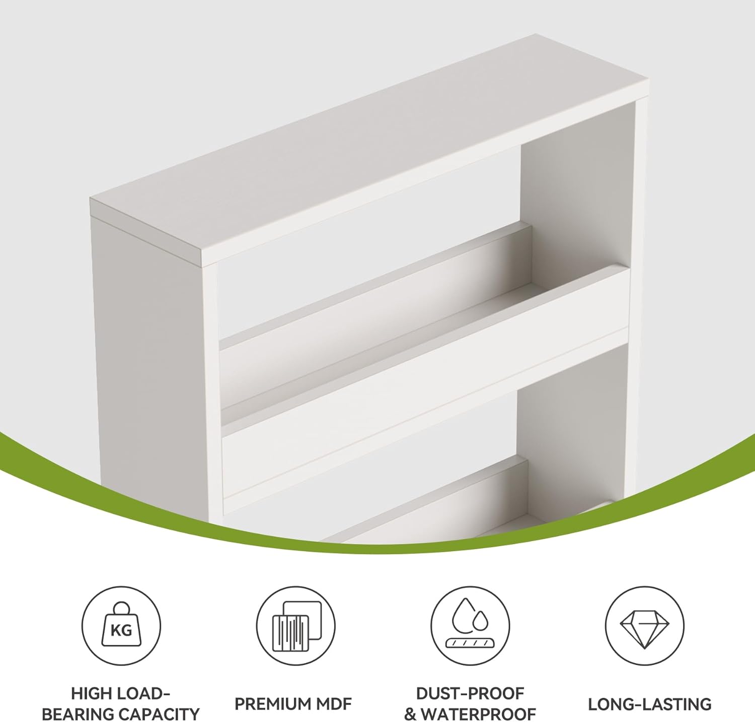 160cm Slim Storage Cart on Wheels, 5-Tier Narrow Rolling Shelf Organizer for Kitchen & Dining Room