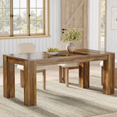 160cm Dining Table, Farmhouse Kitchen Dinner Table for 4-6 People 3
