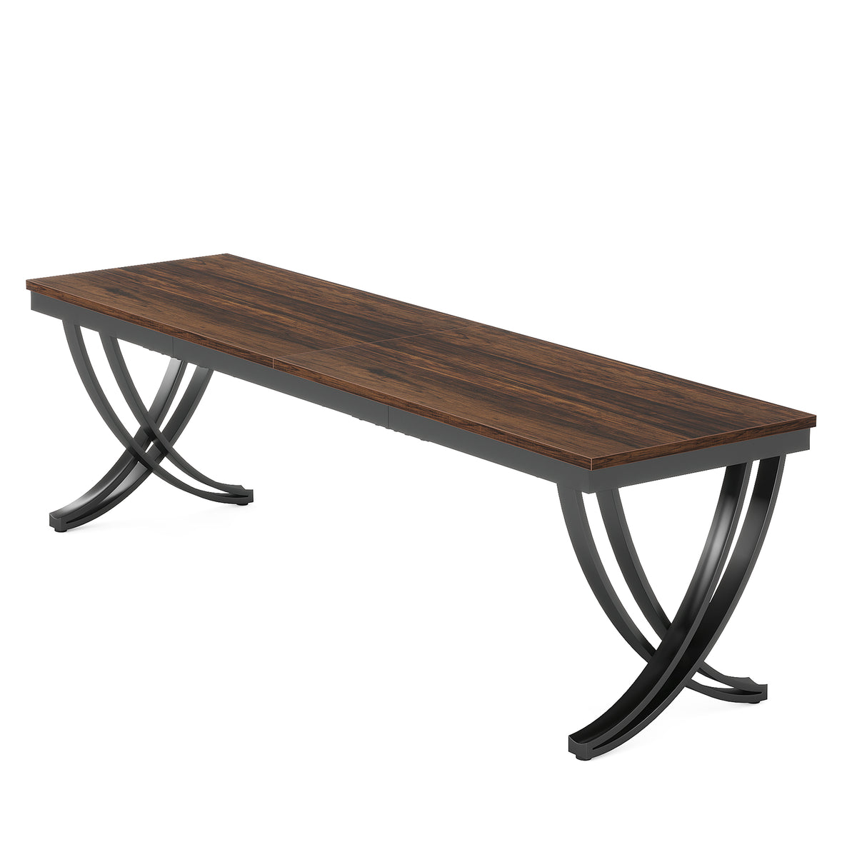 200 cm 2 Person Desk, Extra Long Rustic Computer Workstation