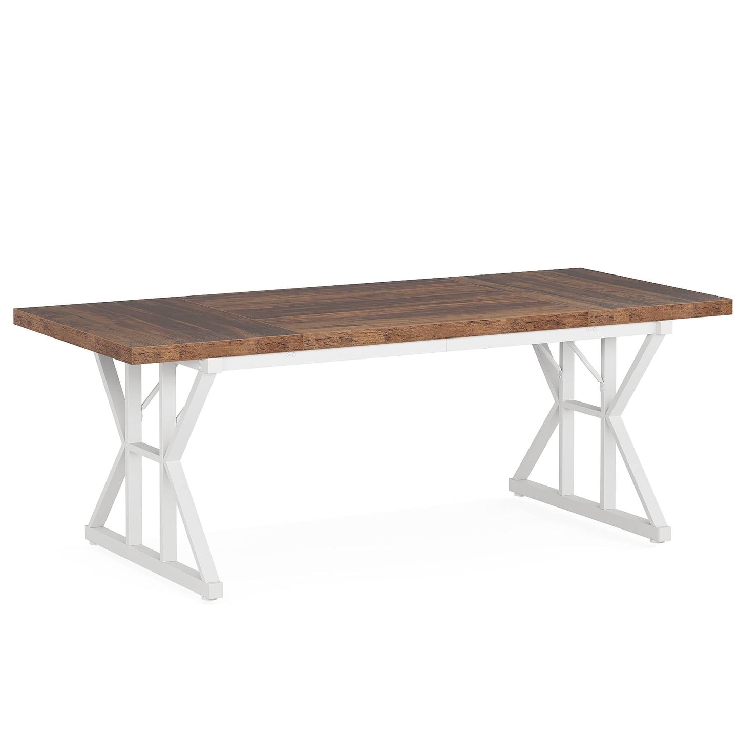 Wood Dining Table, Farmhouse 70.8" Kitchen Table for 6 People Tribesigns