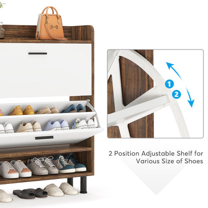 Tribesigns Shoe Storage Cabinet, 3-Tier Shoe Organizer Rack Tribesigns