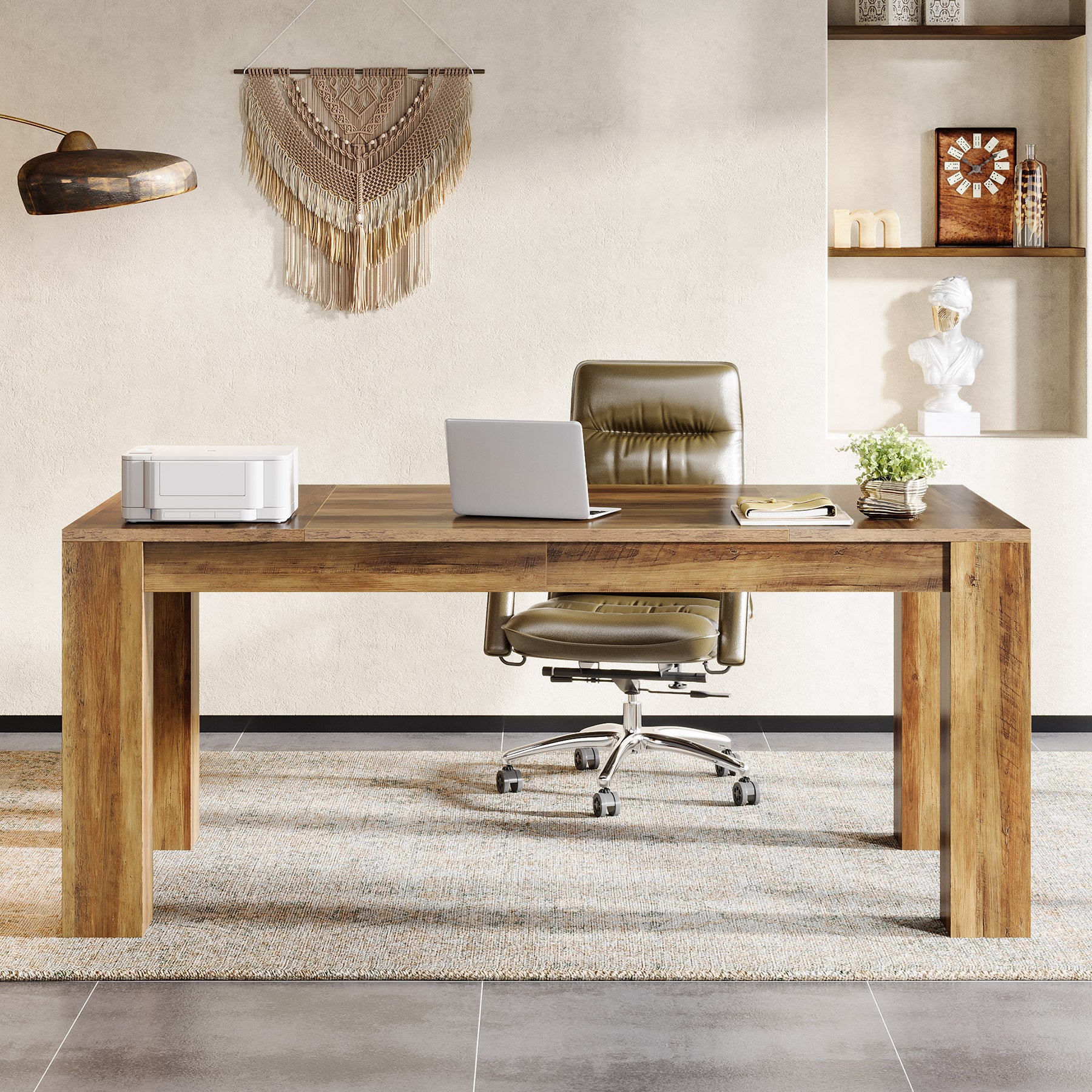 160cm Computer Desk, Executive Desk Office Writing Table Workstation