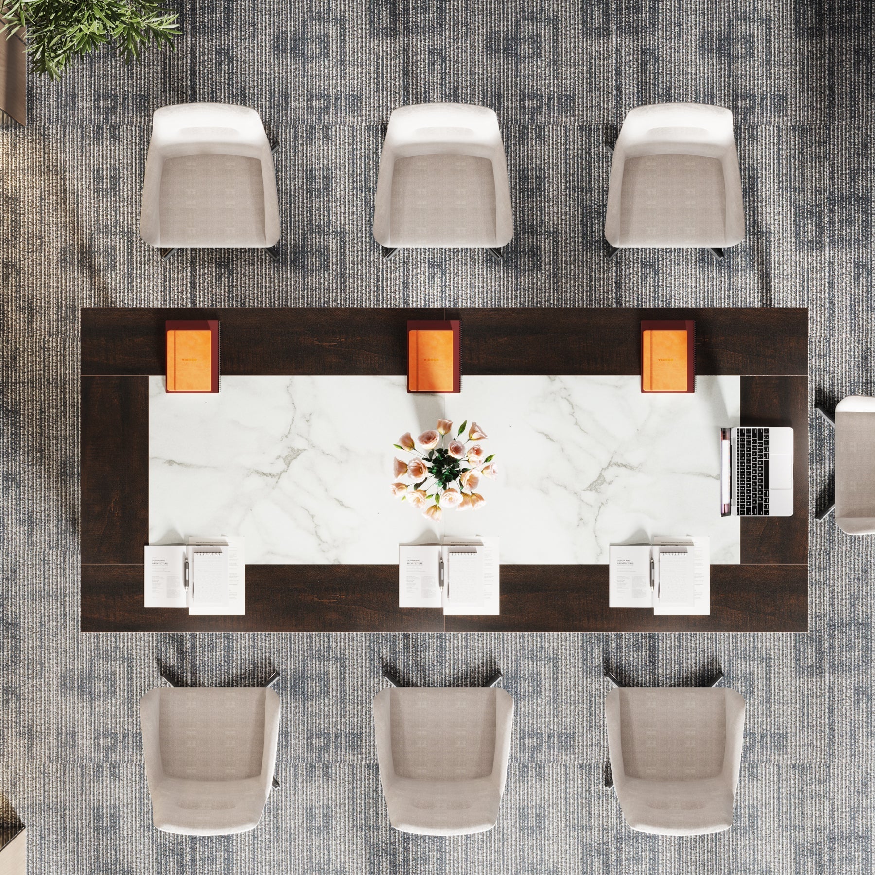 79" Conference Table, Rectangular Executive Desk with Metal Frame Tribesigns
