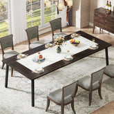 79-Inch Dining Table for 8-10 People, Modern Kitchen Dinner Table Tribesigns 3