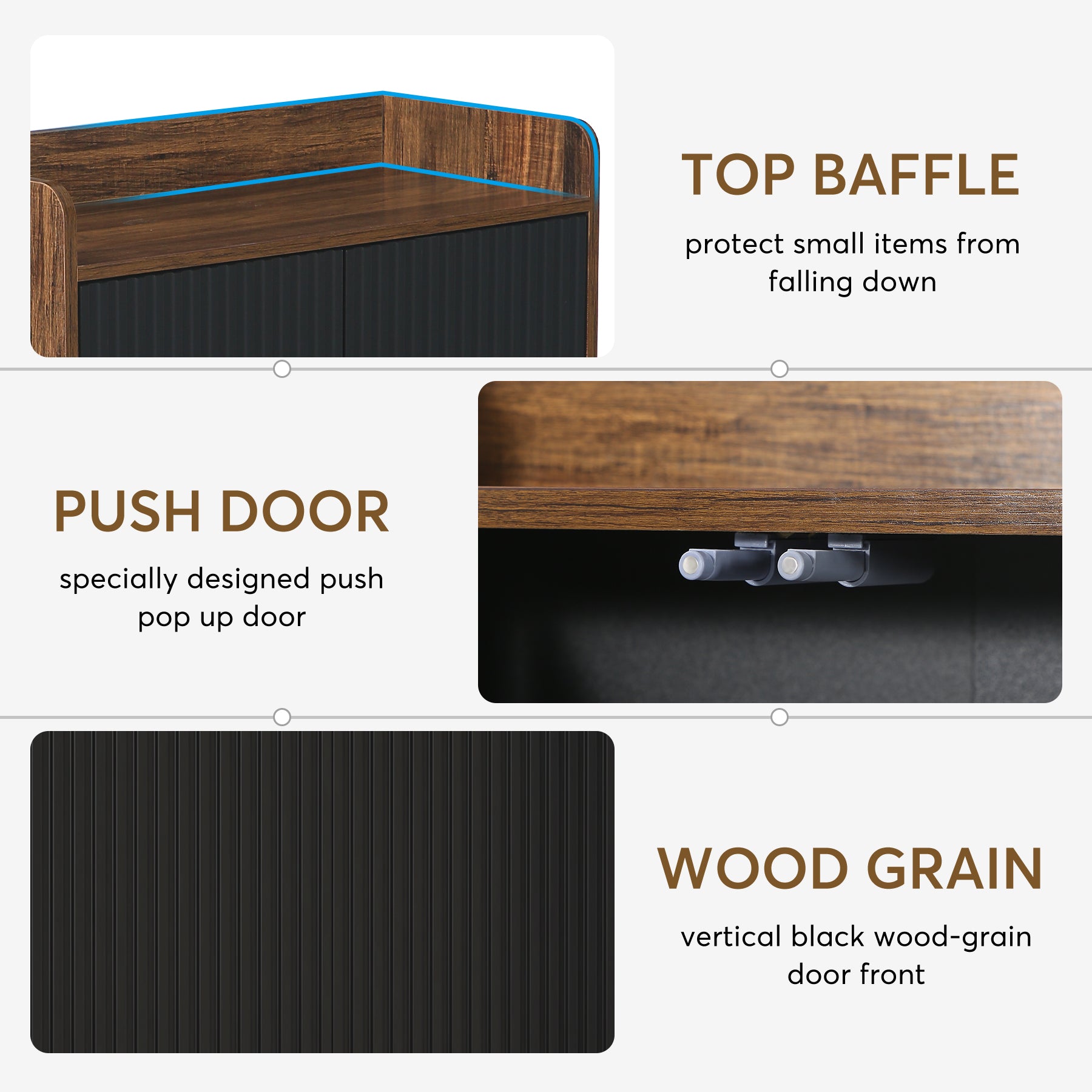 5-Tier Slim Shoe Cabinet with Doors, Entryway Shoe Storage Unit for Hallway