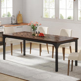 180cm Dining Table, Rectangular Wooden Kitchen Table for 6-8 3