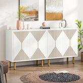 150CM Sideboard Buffet, Modern Kitchen Storage Cabinet with Doors 3