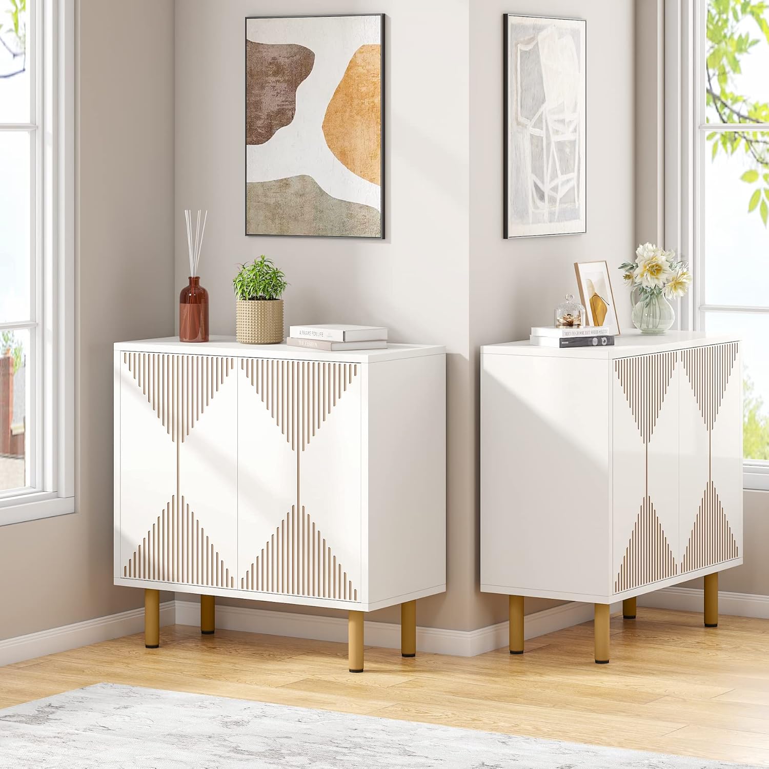 150CM Sideboard Buffet, Modern Kitchen Storage Cabinet with Doors