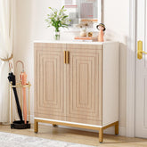 Tribesigns Shoe Cabinet, 20 Pairs Entryway Shoe Racks Organizer with Shelves Tribesigns#Colour_White & Natural 3