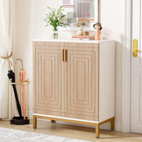 Tribesigns Shoe Cabinet, 20 Pairs Entryway Shoe Racks Organizer with Shelves Tribesigns#Colour_White & Natural