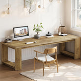 220cm Modern Two-Person Study Desk, Sturdy Executive Office Desk 3