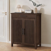 Farmhouse Shoe Cabinet with 5 Adjustable Shelves & Drawer 3
