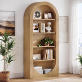 Arched Wooden Bookshelf, 5 Tier Open Display & Storage Shelf 3