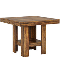 Walnut Dining Table for 4 with Storage Shelf, Modern Kitchen Table