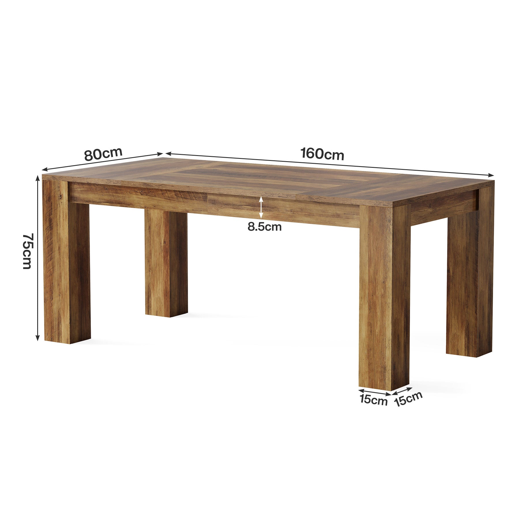 160cm Computer Desk, Executive Desk Office Writing Table Workstation