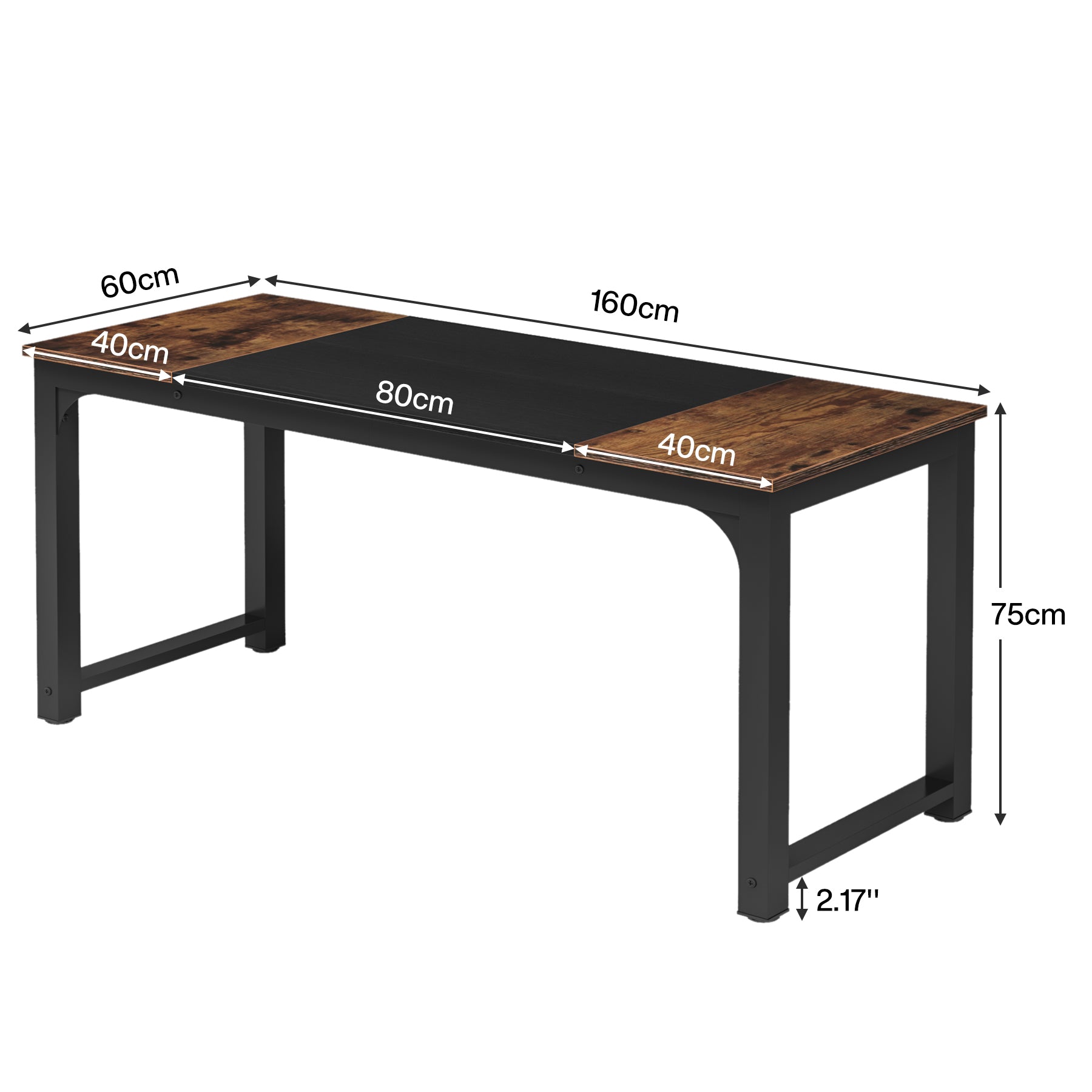 160cm Executive Desk, Modern Office Computer Desk Writing Desk
