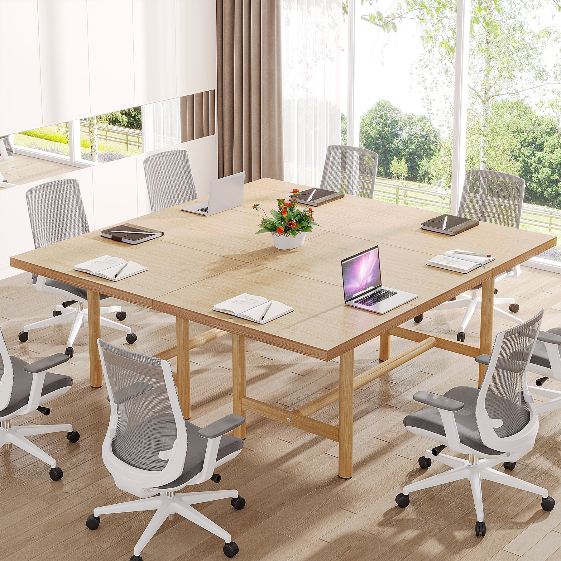 Modern Executive Desk, 63" Conference Meeting Table for 4–6 People Tribesigns