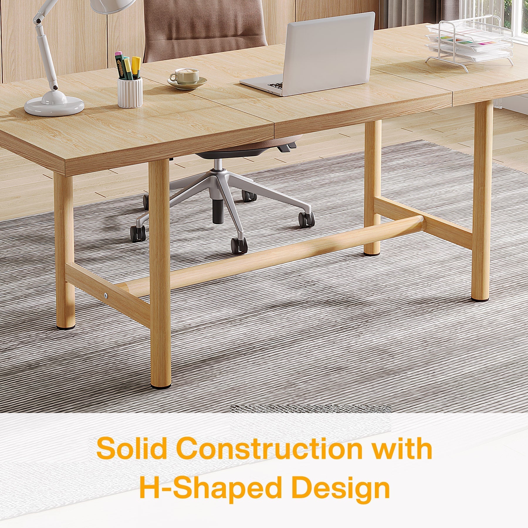 Modern Executive Desk, 63" Conference Meeting Table for 4–6 People Tribesigns