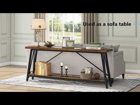 70.9" Console Table, Extra Long Sofa Table Behind Couch